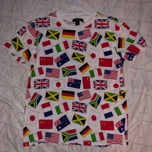 MULTICOLOURED T-SHIRT WITH FLAGS